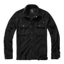 Jeff fleece Shirt Jacket-Black