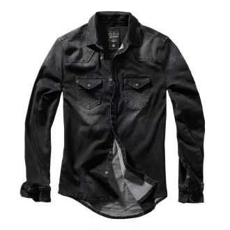 Riley denim Shirt-Washed black